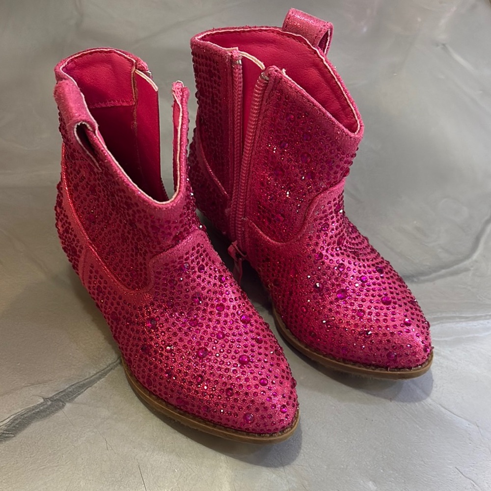 Sparkling Pink Kids Boots